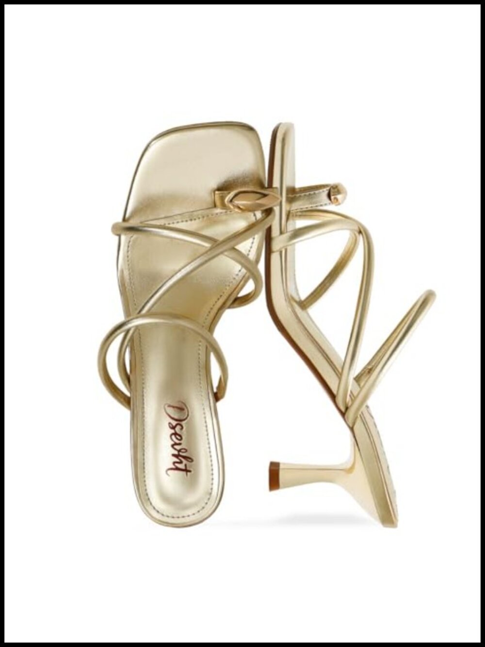 Strappy Kitten Heel Sandals Square Open Toe Flip Flop Thong Low Heel Summer